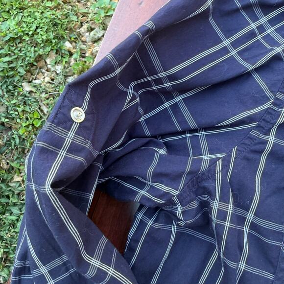 Banana Republic Black Plaid Button-Down Shirt - Size XL - Picture 6 of 8